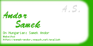 andor samek business card